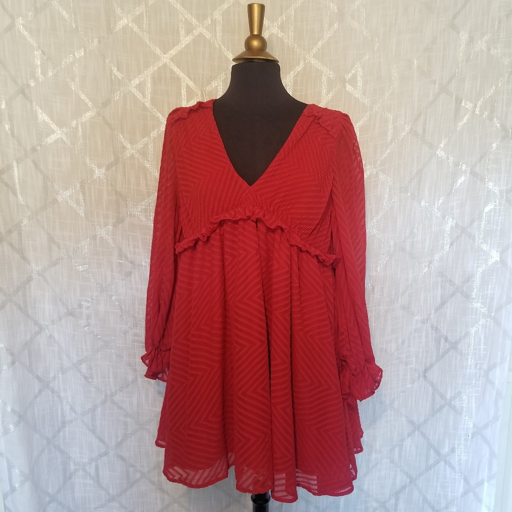 ASOS DESIGN Petite mini babydoll smock dress Size 14P